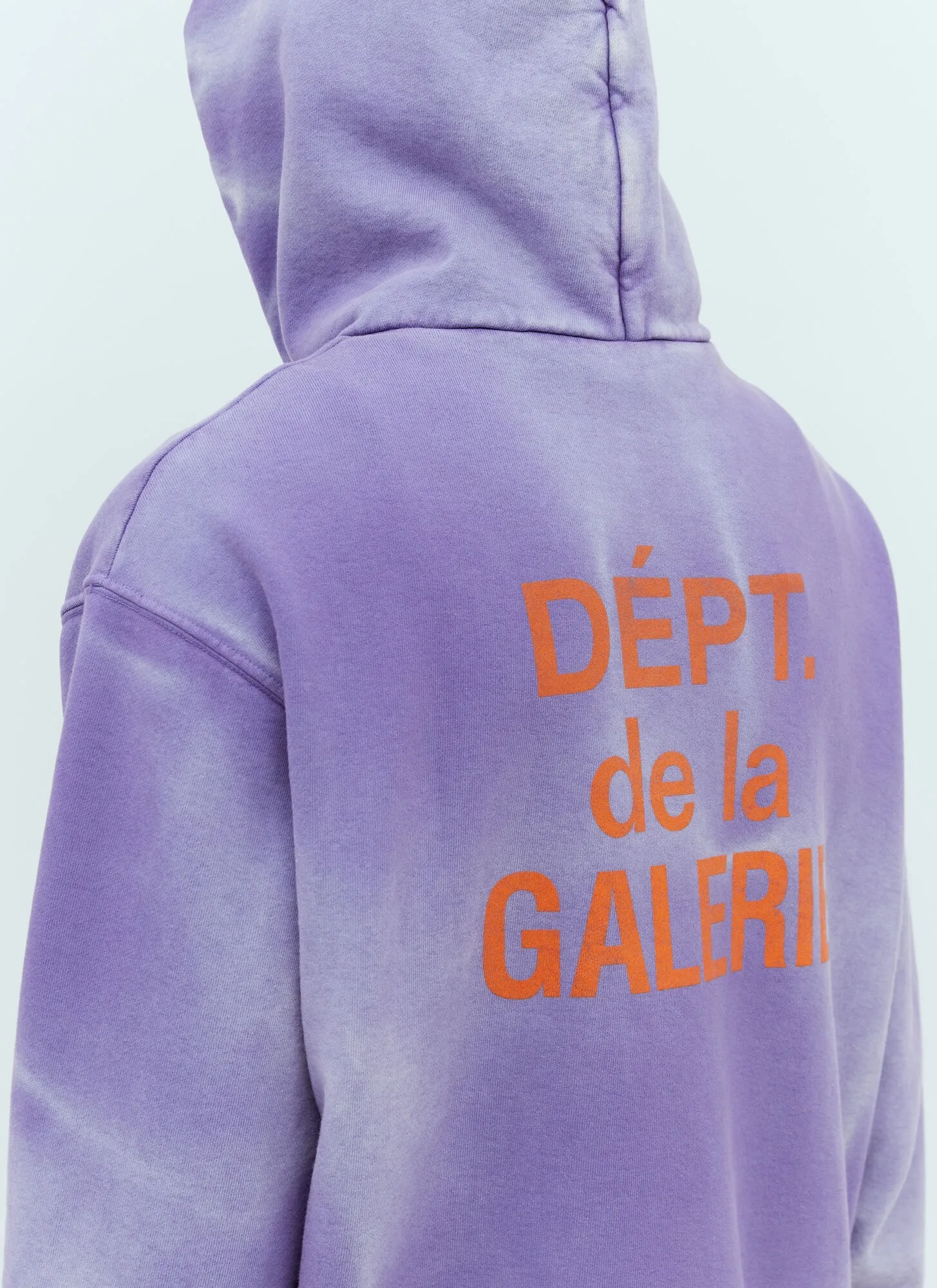 The same style as the owner GALLERY DEPT. FRENCH ZIP HOODIE water corrugated French zipper hole hoodie, sun washed purple, washed purple S-XL, ready-to-wear dyeing, hand-stitched and heavy-weighted, faded, super-heavy washing, hand-hanging holes, bone edges turned white, molded and customized with G LOGO zipper